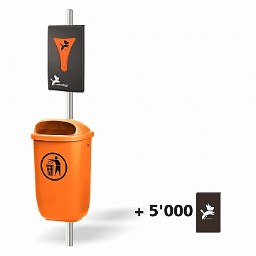 Dot toilet with «FOX» bag dispenser + 5.000 dog-waste bags from € 276,00
